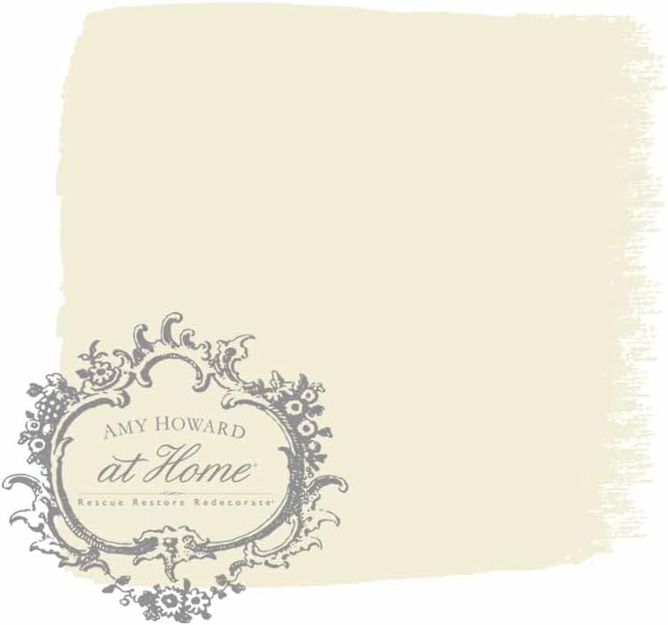 AMY HOWARD AT HOME Chalk-Based One Step Paint for Furniture, Cabinetry, Decor, Finish, and More | No Stripping, Sanding, or Priming | Ultra-Light Base | 16 Ounce | Pasha White