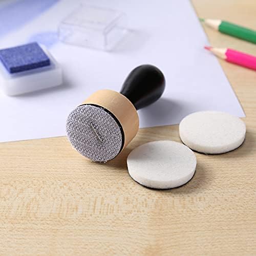 Ink Paints Mixing Blending Tool Mini Round Foam Refills, for Scrapbooking Craft, Control of Ink Placement, No More Inky Fingers Ink Blending Tool with Spare Pads for Rubber Stamping & Scrapbooking