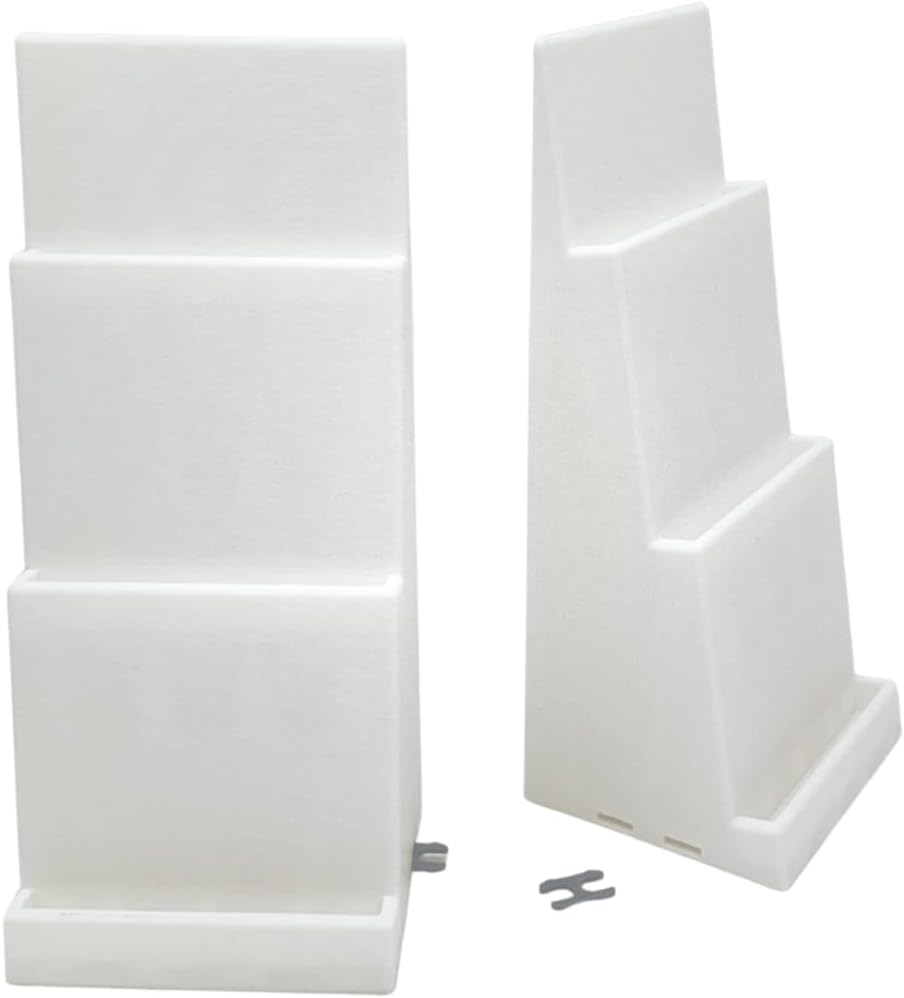 Magnetic Card Holder Stadium Displays - White (2 Pack), Compatible with Ultra Pro Protectors - Trading Card Holder - Card Stand - Sports Card Display