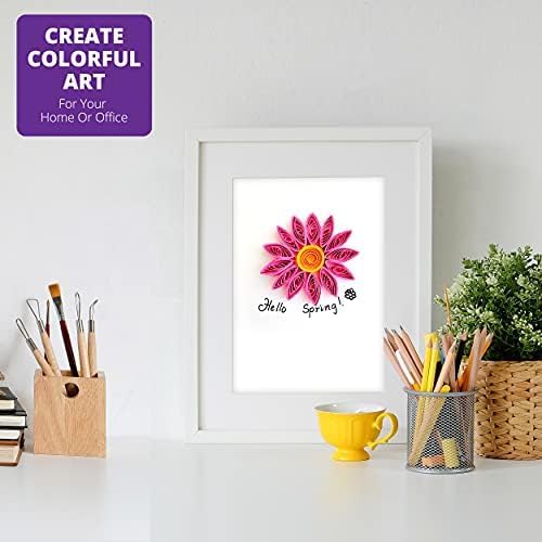 MY CREATIVE CAMP Beginner's Quilling Kit for Kids and Adults, DIY Craft Kit for Kids and Adults, Paper Quilling Kit for Beginners with Tools, Instructions & Storage Box, Makes 10+ Fun Projects