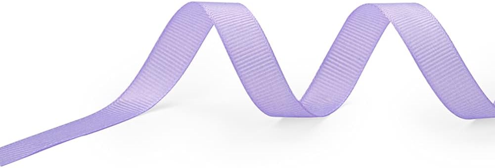LIUYAXI 1/2" X 50 Yards Solid Lavender Grosgrain Ribbon, Perfect for Crafts, Wedding Decor, DIY Hair Accessories, Sewing, Gift Package Wrapping and More