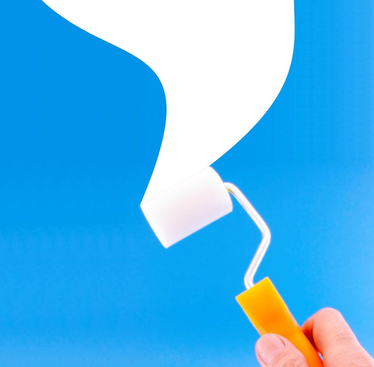 Foam Paint Roller, 2 Inch Mini Paint Roller Kit with High-Density Foam Roller Refills *6, Paint Tray, and Roller Handle, Small Sponge Paint Roller for Touch-ups and Smooth Finishes