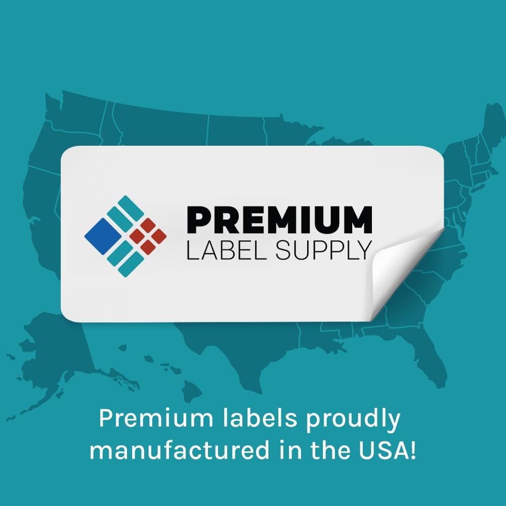 Premium Label Supply Waterproof Matte White Sticker Labels – 4" x 3.33" – Laser Printers Only – (6 per Sheet), 25 Sheets - 150 Total Adhesive Labels