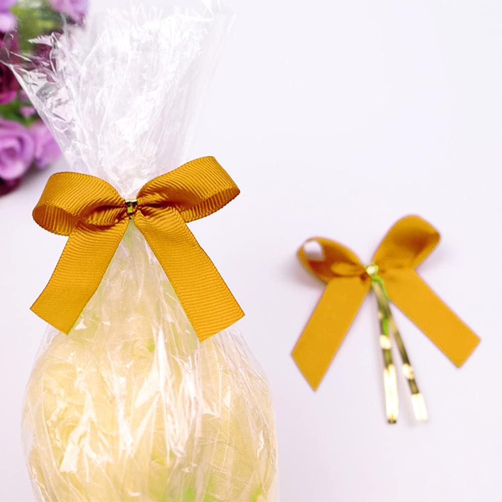 LIUYAXI 1/2" X 50 Yards Solid Gold Grosgrain Ribbon, Perfect for Crafts, Wedding Decor, DIY Hair Accessories, Sewing, Gift Package Wrapping and More