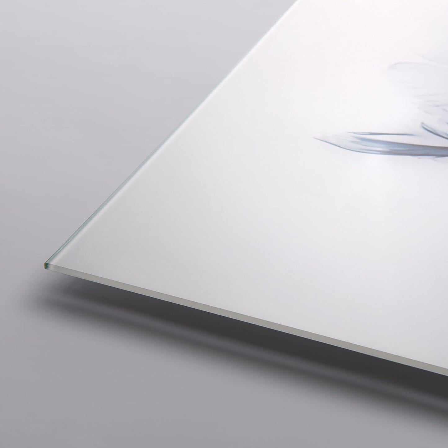 Empire Art Direct - TMP-AK011A-2424 Blue Tulip X-Ray Flower Wall Art on Frameless Free Floating Tempered Glass Panel Ready to Hang, Living Room, Bedroom & Office, 24" x 24" x 0.2"