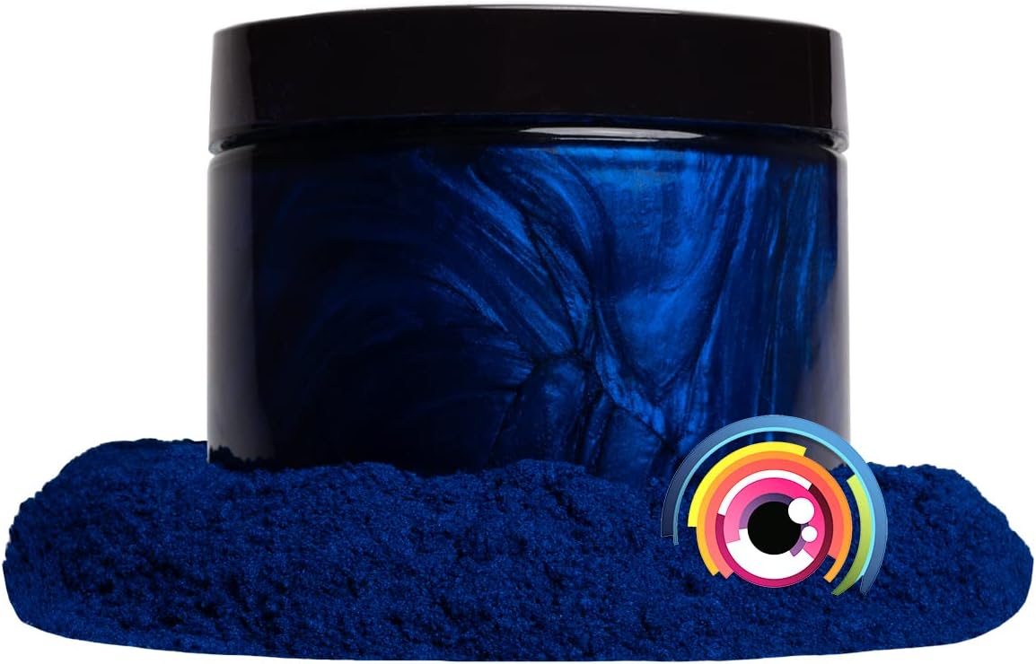 Eye Candy Pigments Premium Blue Mica Powder - Aoi Hi Blue (50gr) - for Epoxy, Resin, Soap, Paint, Woodworking, Acrylic Pouring, Bath Bombs, Fishing Lures - DIY Arts and Crafts Additive