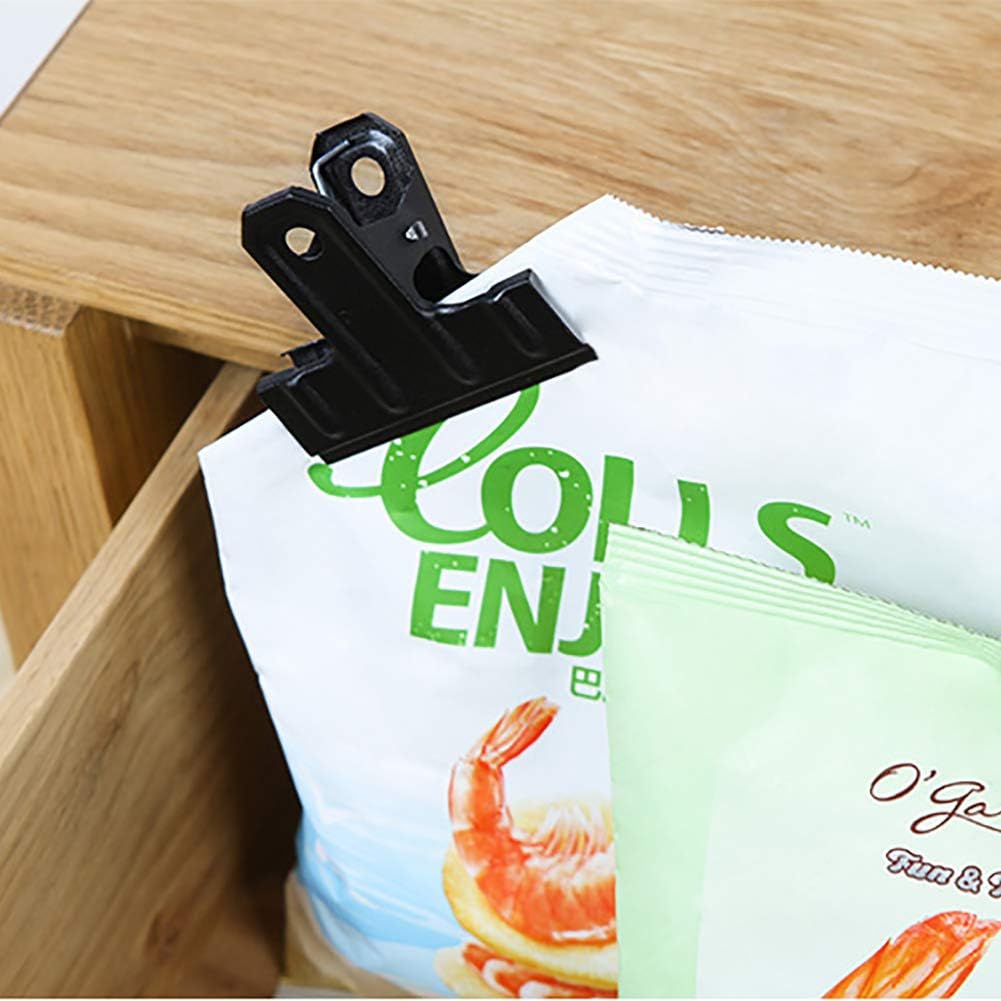 Coideal Large Metal Bull Clips Black - 30 Pcs 3 Inch Long Thick Square Paper Clip Clamps for Art Crafts, Office & Kitchen Bags (77 mm)