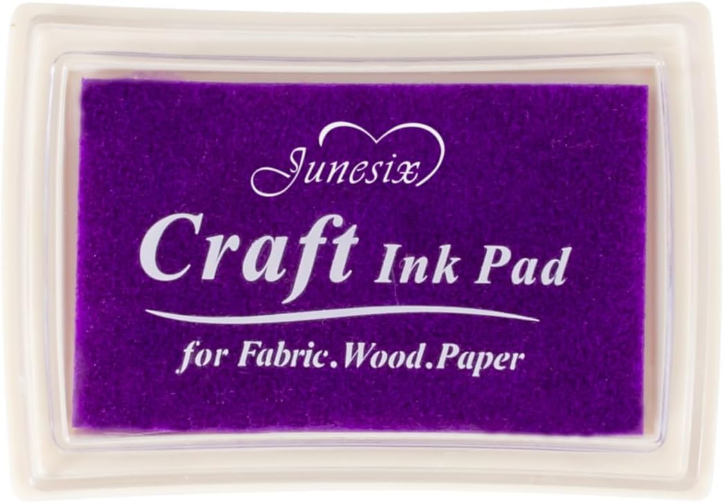 Purple Ink Pad Finger Washable Kids Stamp Ink Pad for Rubber Stamps Paper Scrapbooking