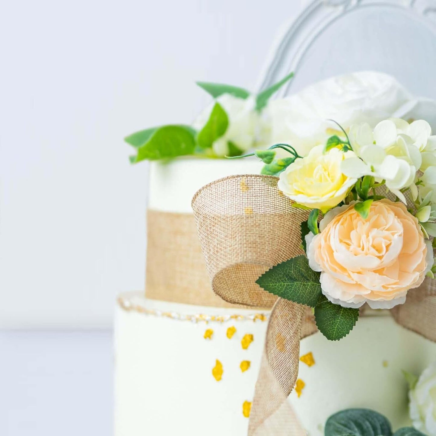 Burlap Ribbon Wired, Farmhouse Rustic Ribbon for Gifts Wrapping DIY Crafts Floral Bows Wreath Making Party Supplies Holiday Home Decoration, 2.5 Inch x 10 Yards