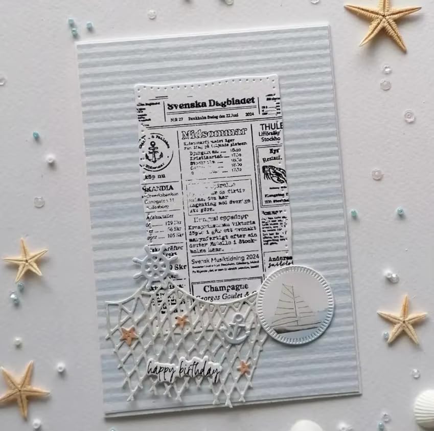 Lapoo Flowers Metal Cutting Die for Scrapbooking - Durable, Cut Stencils for DIY Scrapbook Photo Album Decorative Paper Card, Card Making Supplies, Embossing (Fishing Net 3 x 2.7 in)