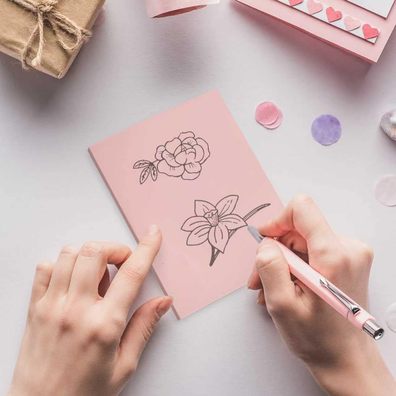 2 Pack 4"x6" Pale Pink Rubber Stamp Carving Blocks Pink Rubber Carving Blocks Linoleum Block for Stamp Maker Printmaking Supplies