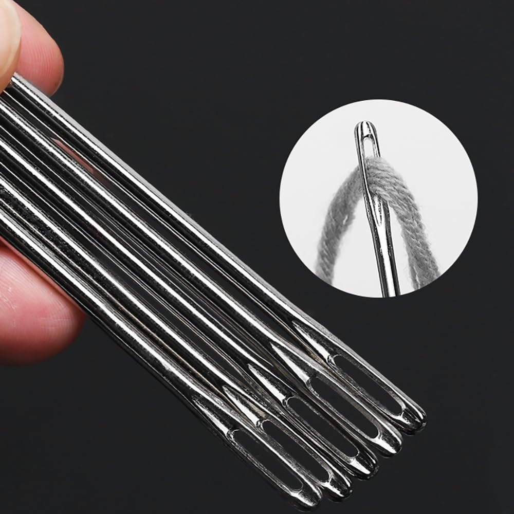 12" Professional Upholstery Needle 30cm length 3mm thickness, Big Eye Hand Sewing Needles for Stitching and Crafting Projects