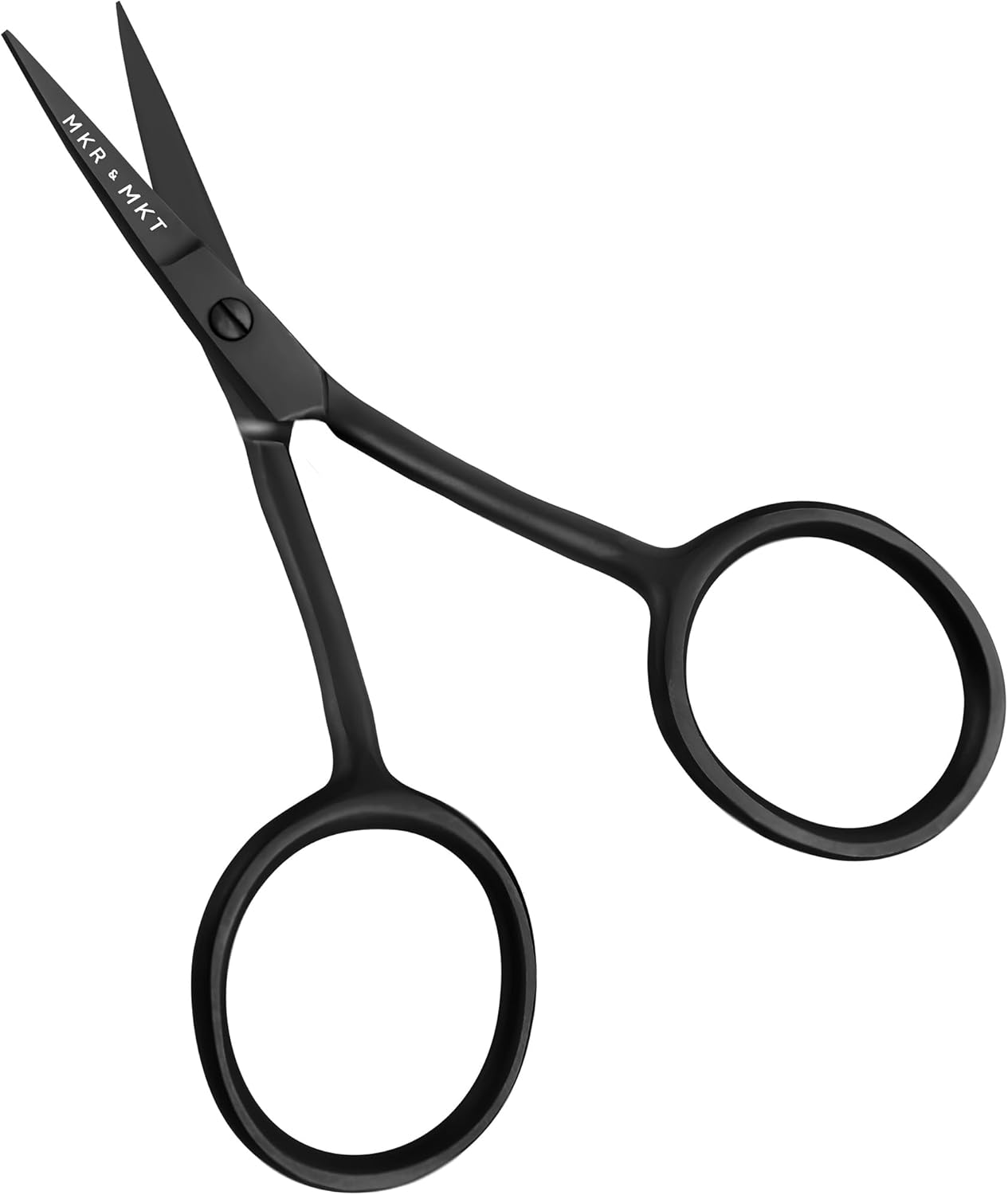 Small Embroidery 4.5 Inch Scissors Set of 2 Kit - Mini Double Bend Offset Duckbill and Double Bend Long Applique Needlepoint Blade with Pouch Sleeve (Black)