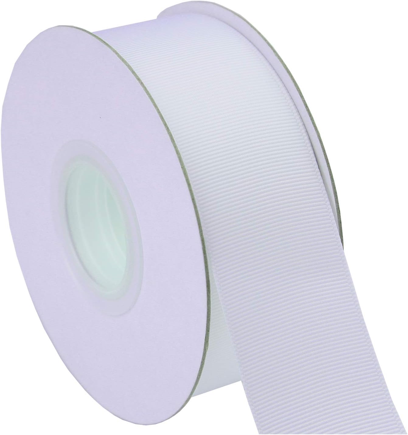 ITIsparkle 11/2" Inch Grosgrain Ribbon 25 Yards-Roll Set for Gift Wrapping Cake Decoration Party Favor Hair Braids Hair Bow Baby Shower Decoration Floral Arrangement Craft Supplies, White Ribbon