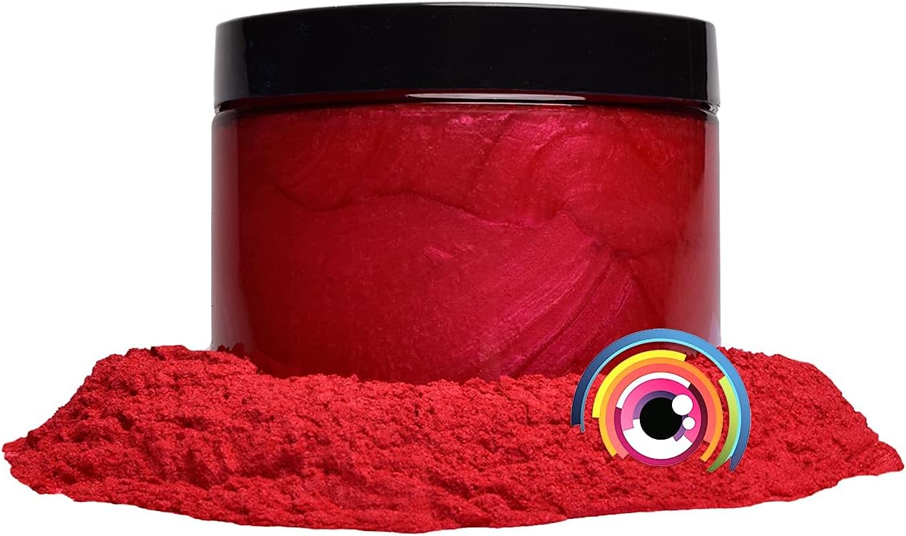 Eye Candy Pigments Premium Red Mica Powder - Baku Red (50gr) - for Epoxy, Resin, Soap, Paint, Woodworking, Acrylic Pouring, Bath Bombs, Fishing Lures - DIY Arts and Crafts Additive
