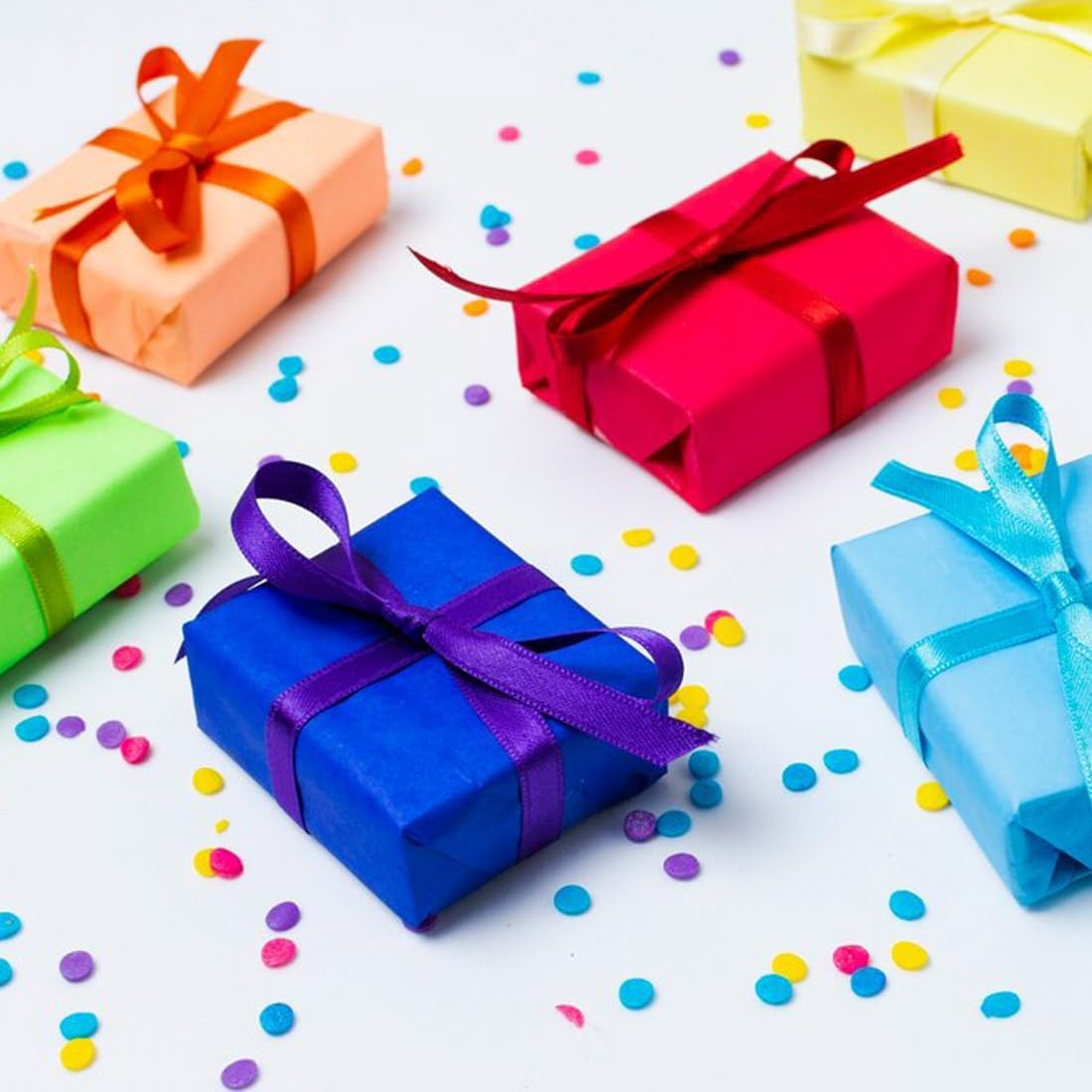 3/8" Width x 50 Yards Satin Fabric Ribbon, Royal Blue Ribbon Perfect for DIY Bows, Swags, Gift Wrapping, Craft, Flower Bouquet,Christmas and Party Decoration