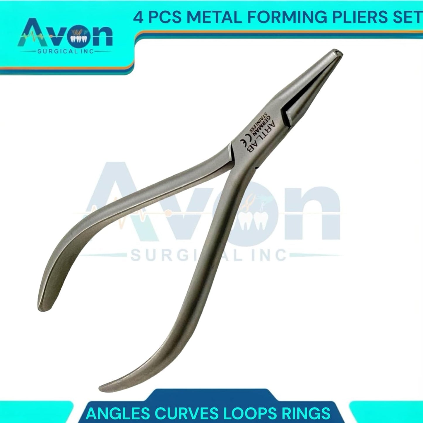 4 Pliers Types for Metal Forming, Wire Bending for Making Loops, Curves, Rings, Angles, Wire Shape Forning Pliers for Crafts, Hobby, and More.