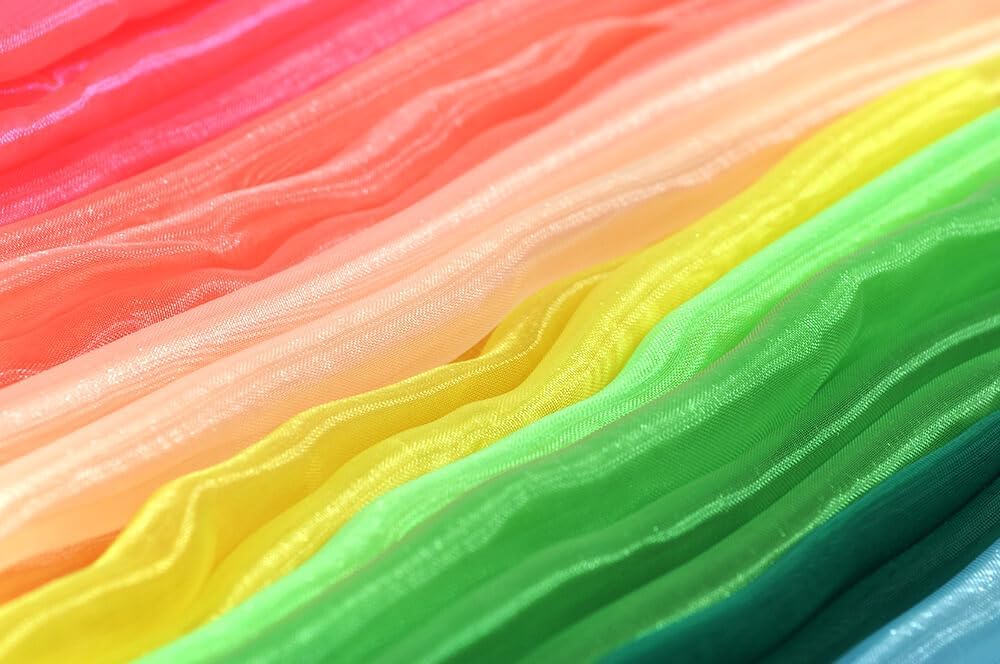 Organza Fabric 5 Yard Bridal Solid Sheer Organza Fabric Bolt for Wedding Dress, Fashion, Crafts, Decorations Silky Shiny Organza 44" - (5 Yard, Dusty Pink)