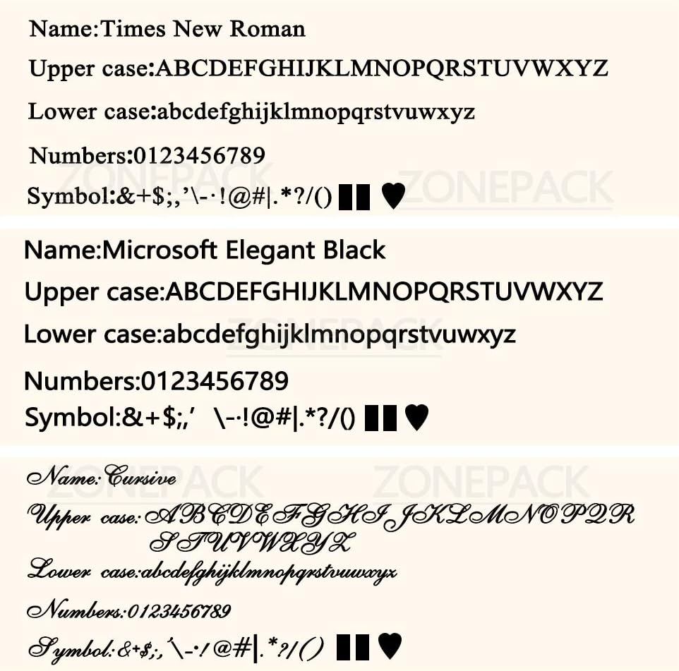 ZONEPACK Copper Brass Stamping Flexible Alphabet Number Symbol Character Stamp Mold Letter Positioning Plate DIY for Hot Foil Stamping Machine (26PCS Lowercase Times New Roman)