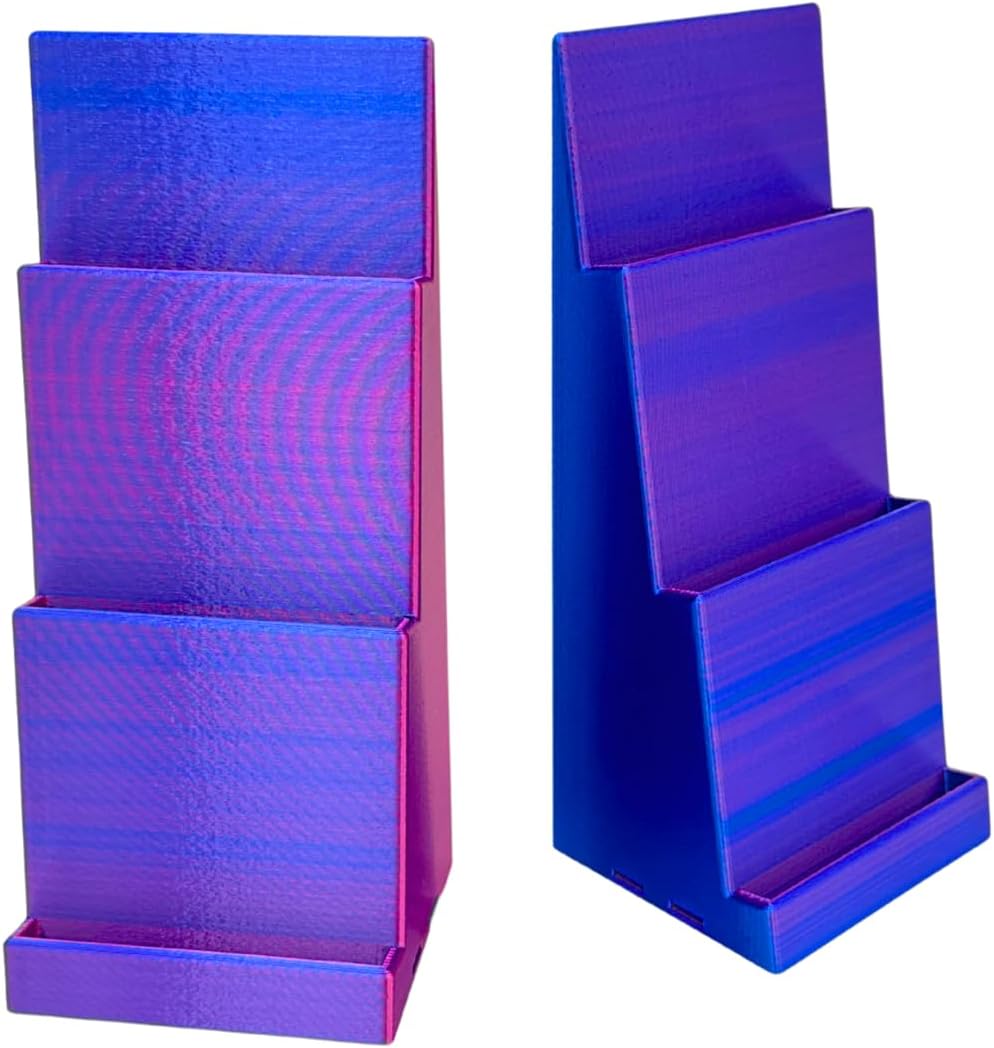 Magnetic Card Holder Stadium Displays - Purple Pink Blue (2 Pack), Compatible with Ultra Pro Protectors - Trading Card Holder - Card Stand - Sports Card Display (Galaxy Red)
