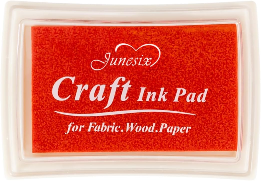 Red Ink Pad Finger Washable Kids Stamp Ink Pad for Rubber Stamps Paper Scrapbooking