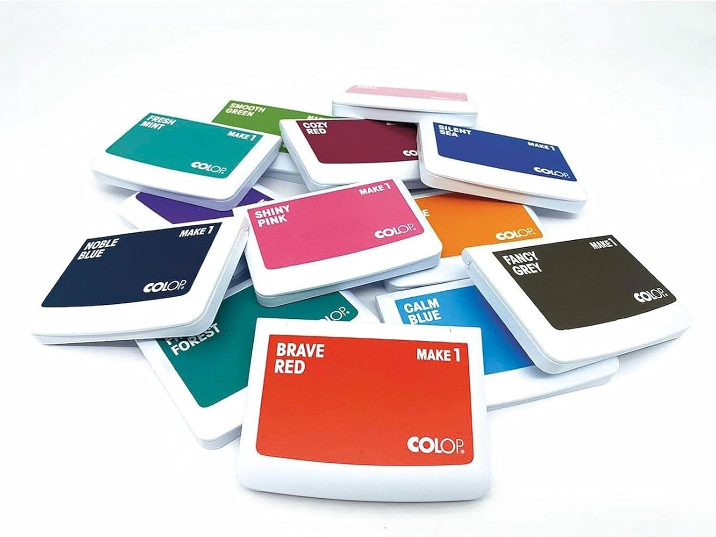 COLOP Make Series, Ink Stamp Pads, with Non-Toxic Premium Ink, Water-Based Acid-Free (Soft Pink, Make 1-1-15/16" x 3-1/2")