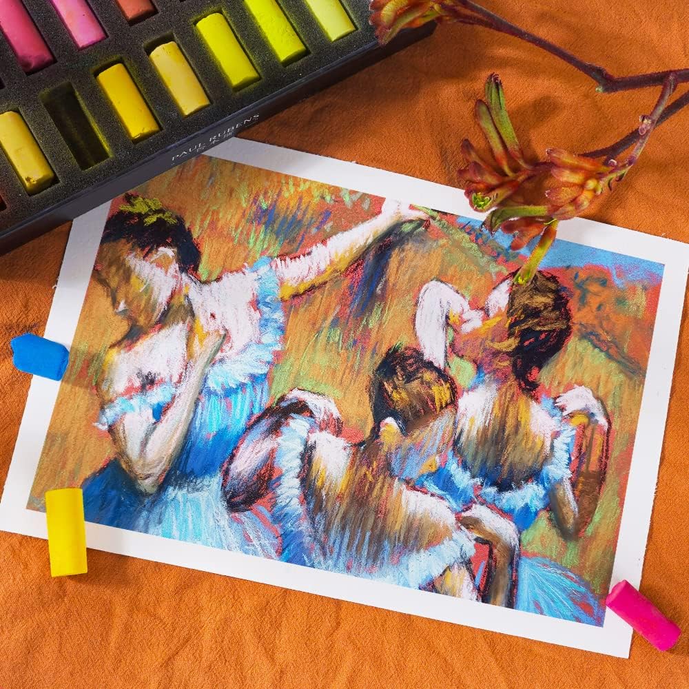 Paul Rubens Professional Soft Pastels, 36 Colors Chalk Pastels, Non Toxic Handmade Soft Chalk Pastels Set for Painting, Drawing, Blending, Crafting, Ideal Art Supplies for Artists, Beginners