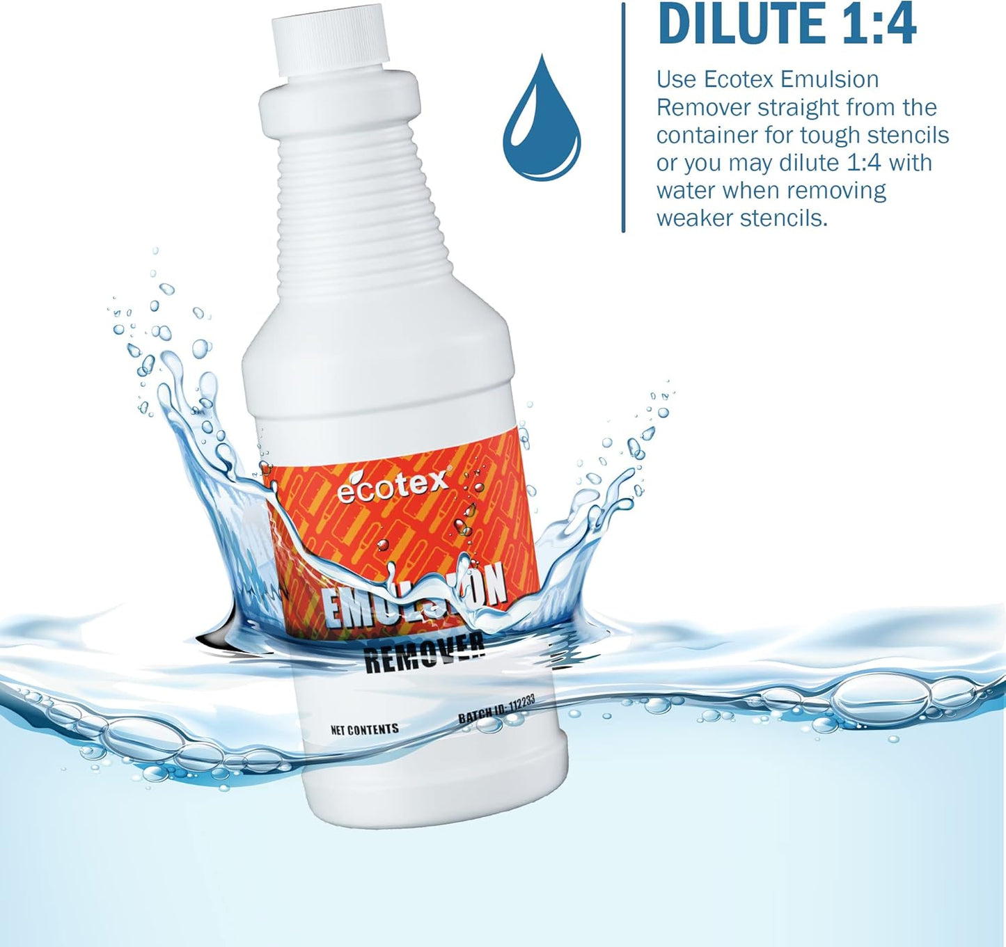 Screen Print Direct Ecotex® Screen Printing Emulsion Remover (Pint - 16oz.) - Diazo Photo Emulsion Cleaner for Silk Screens and Stencil Remover