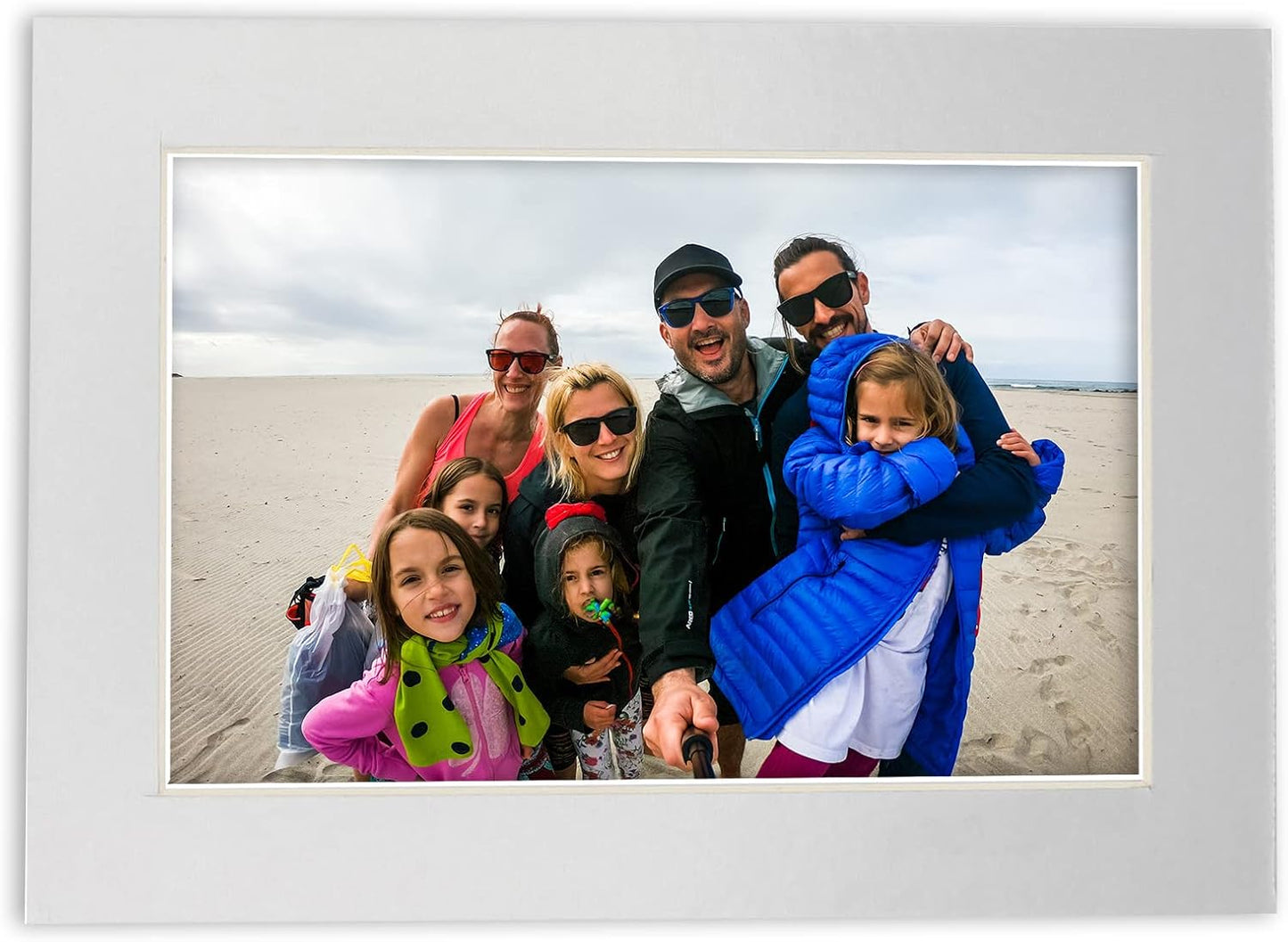 11x14 Mat for 8.5x11 Photo - Precut Metallic Silver Picture Matboard for Frames 11 x 14 Inches - Bevel Cut to Display Art 8.5 x 11 - Acid Free Pack of 100 MATS with Backing Boards & Clear Bags