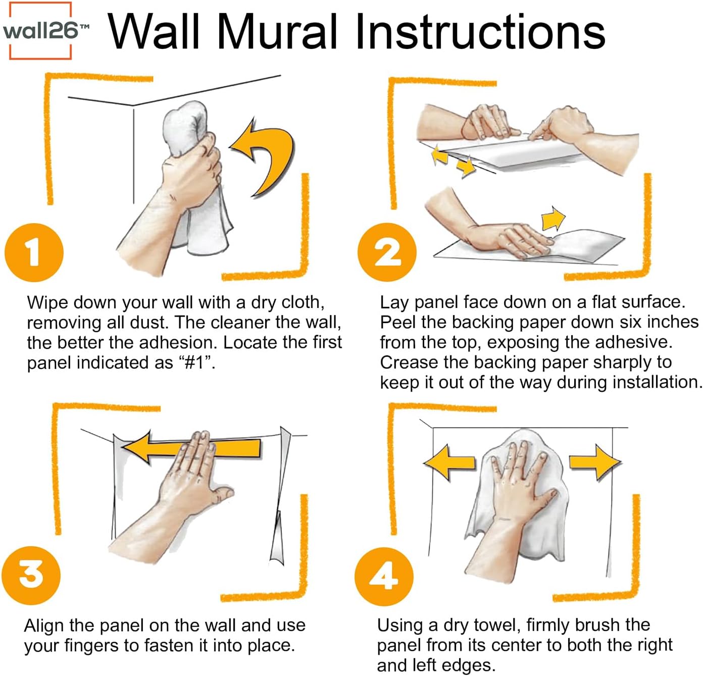 wall26 Self-Adhesive Wallpaper Large Wall Mural Series - 120x120 inches