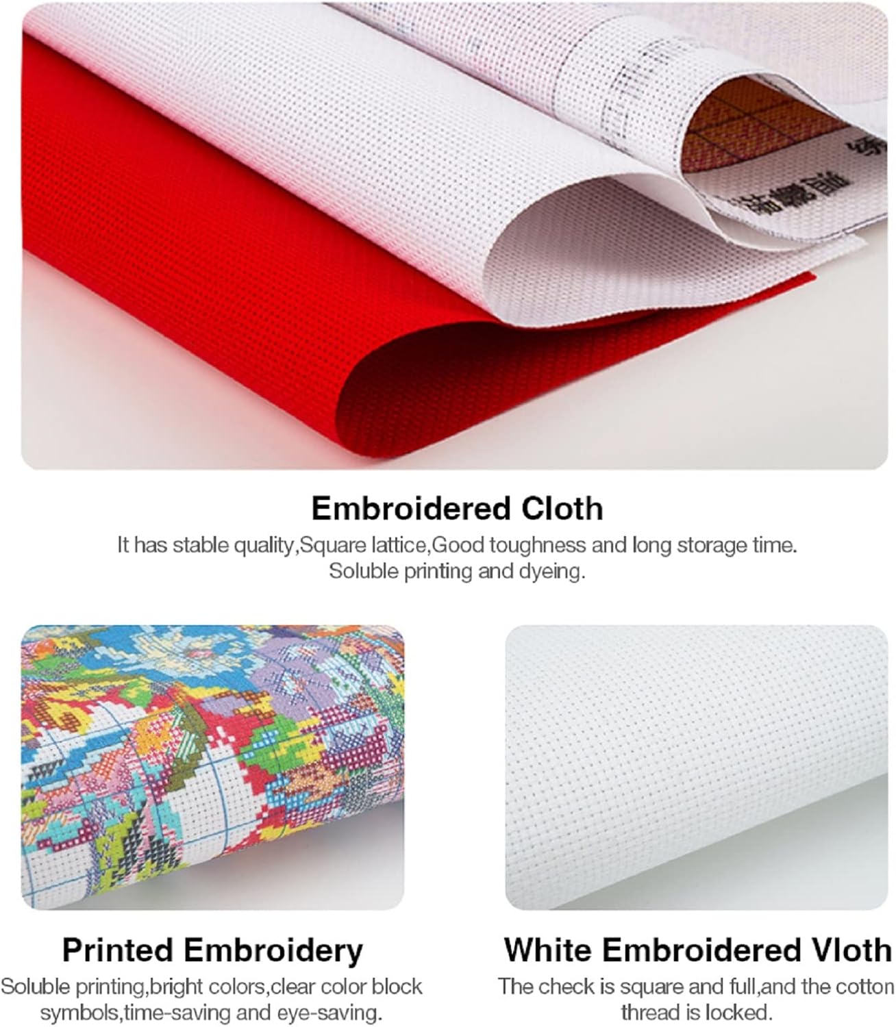 Foxhool Beginners Cross Stitch Kits Stamped Full Range of Embroidery Kits for Adults DIY Cross Stitches kit Embroidery Patterns for Needlepoint kit-Romantic Autumn 16x20 inch