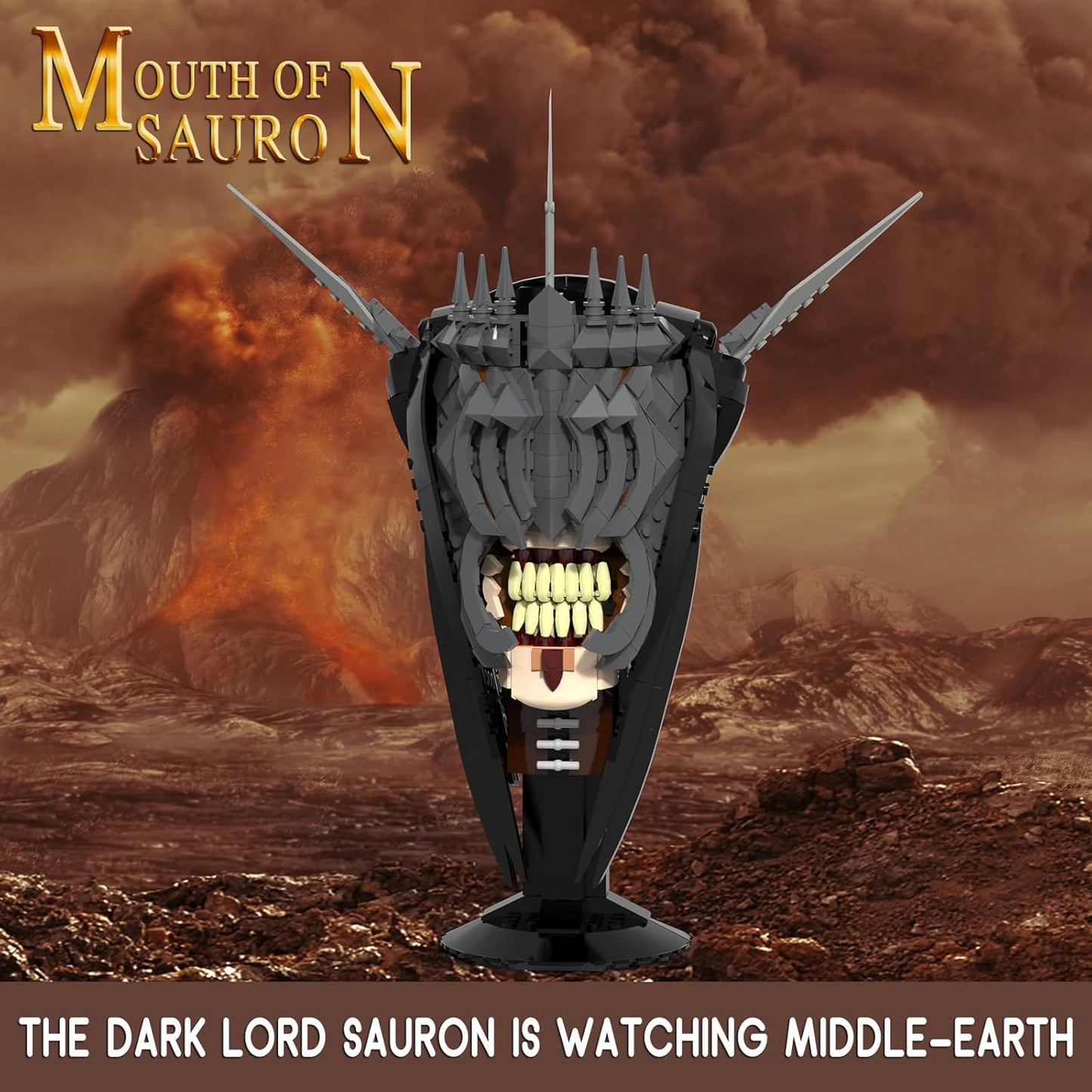 Lord Mouth of Sauron Building Toys Sets, Movie Model Figures, Halloween Christmas Birthday Creative Ideas Gift for Moive Fans for Adults and Boys 8-14 (674 Pieces)