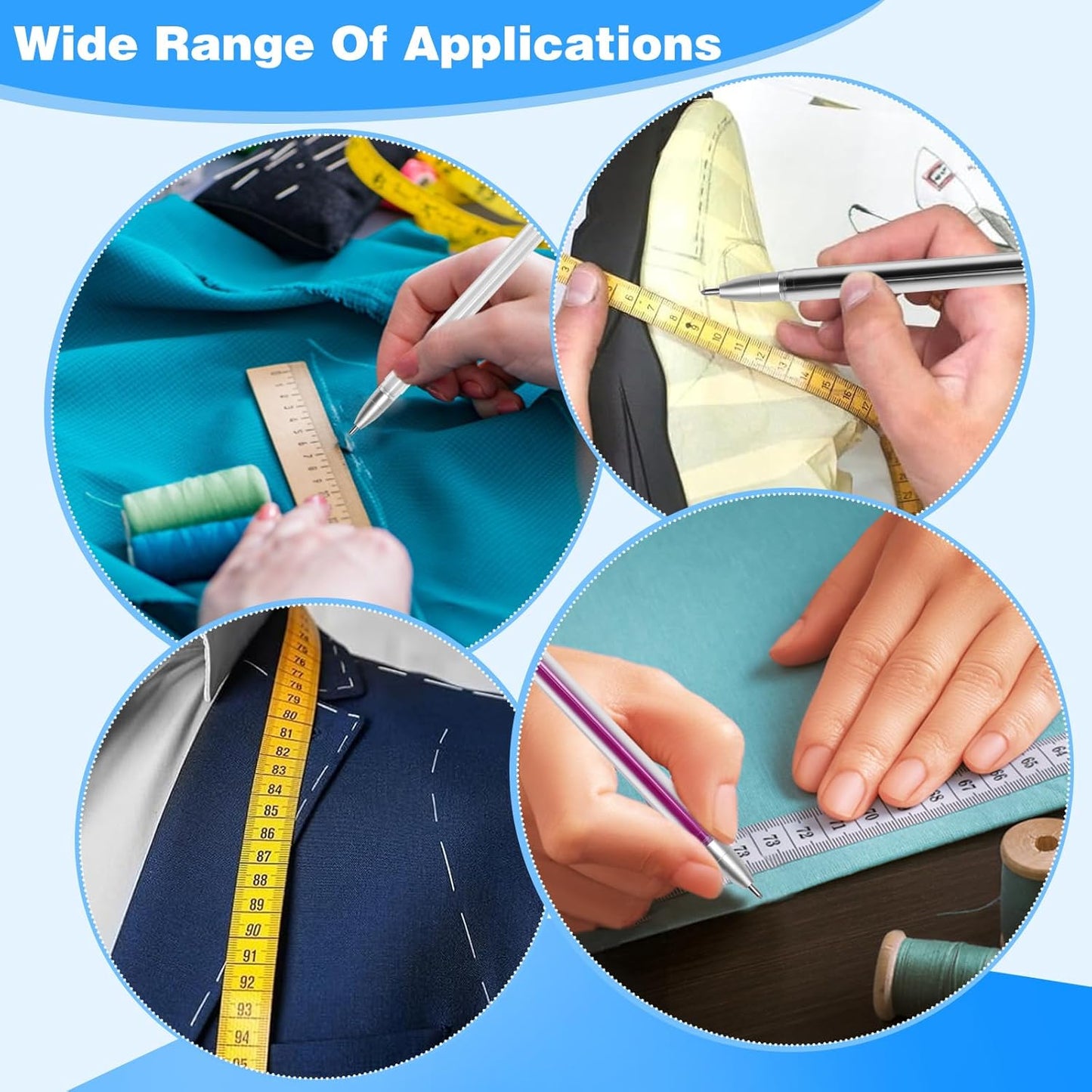 4 Colors Heat Erasable Pens: Fabric Marking Pens Auto-Vanishing Pen Sewing Friction Pens with 20pcs Replaceable Pen Refills for Sewing Quilting Dressmaking and Embroidery