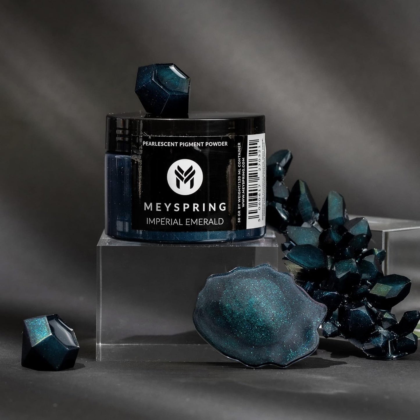 MEYSPRING Imperial Emerald - Intense Green Mica Powder for Epoxy Resin - Pigment Powder for Resin Art, Casting Resin and UV Resin - Green Resin Dye - Epoxy Pigment - Green Color for Resin