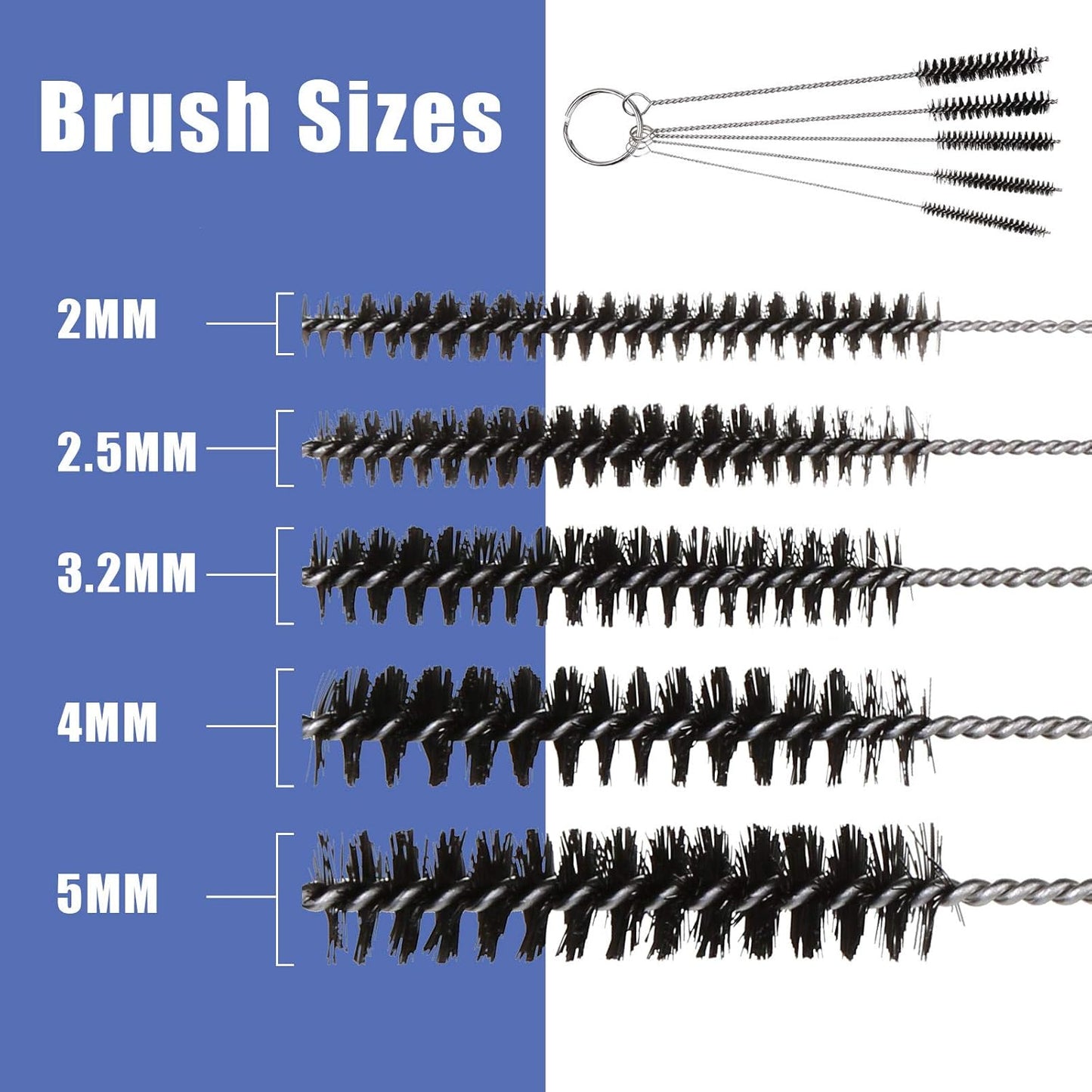 AGPTEK Airbrush Cleaning Kit - Glass Cleaning Pot, Filters, Scraper Needle, Tube Brushes