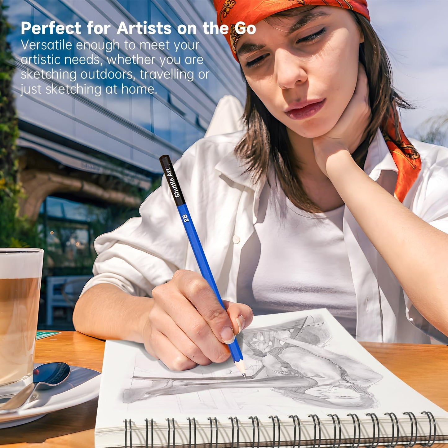 Artists Sketch Books, 9 x 12 Shuttle Art 160 Sheets of Sketch Paper pad Ideal for Drawing and School Supplies (2 Pack)