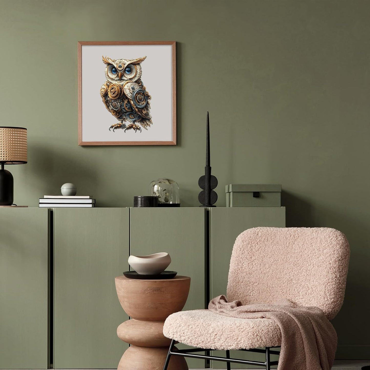 Jigfoxy Wooden Puzzles for Adults, Mechanical Owl Wood Puzzles Adult, Unique Animal Shape Wooden Jigsaw Puzzles for Adults, Birthday Gifts for Puzzle Lovers, Family(L-13.4 * 9.1in-200pcs)