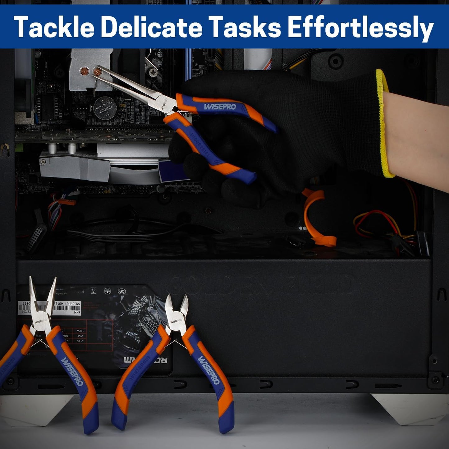 3 PCS Mini Pliers Set, Jewelry Pliers Kit with Needle Nose, Diagonal and Long Nose, Small Plier Tool for Jewelry Making, DIY Crafts, Beading and Electronic Repair