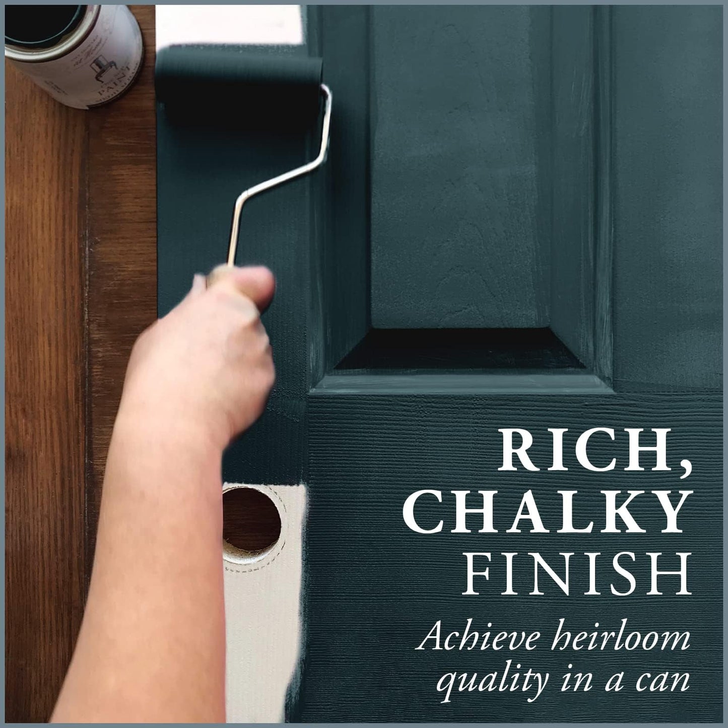 AMY HOWARD AT HOME Chalk-Based One Step Paint for Furniture, Cabinetry, Decor, Finish, and More | No Stripping, Sanding, or Priming | Dark Base | 16 Ounce | Brooks Grey