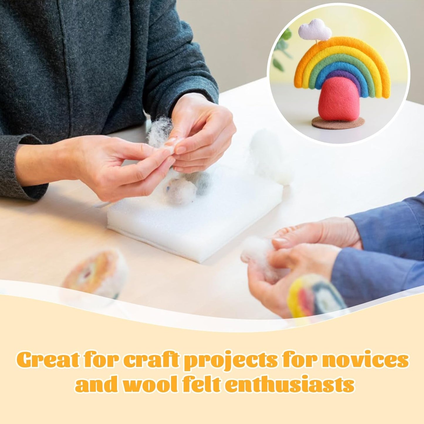 3.53oz Wool Roving Yarn, Fiber Roving Wool Top, Pure Wool, Chunky Yarn, Spinning Wool Roving for Needle Felting Wet Felting DIY Hand Spinning (red-Brown)