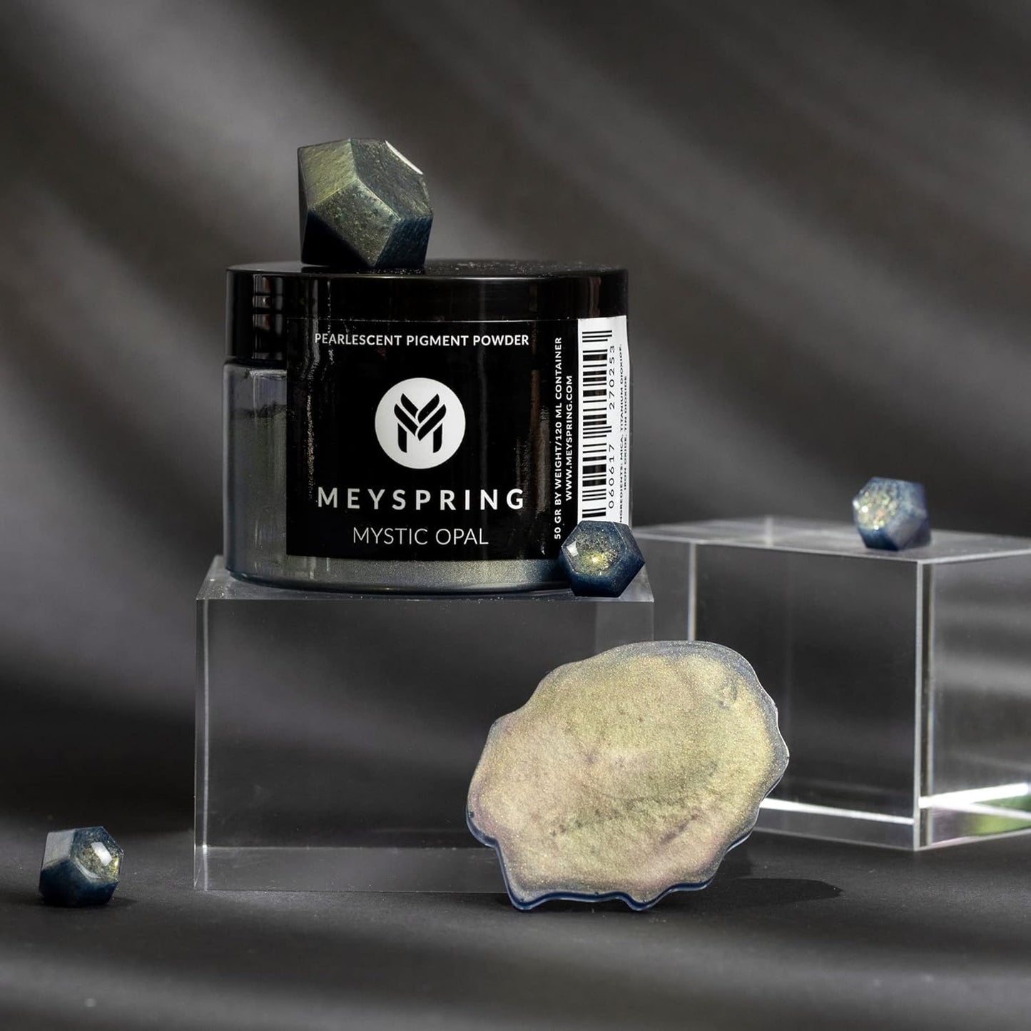 MEYSPRING Mystic Opal - Two Tone Green Mica Powder for Resin Art - Pigment Powder for Dyes - Color Shifting Dye - Resin Art Pigment Set - 50g