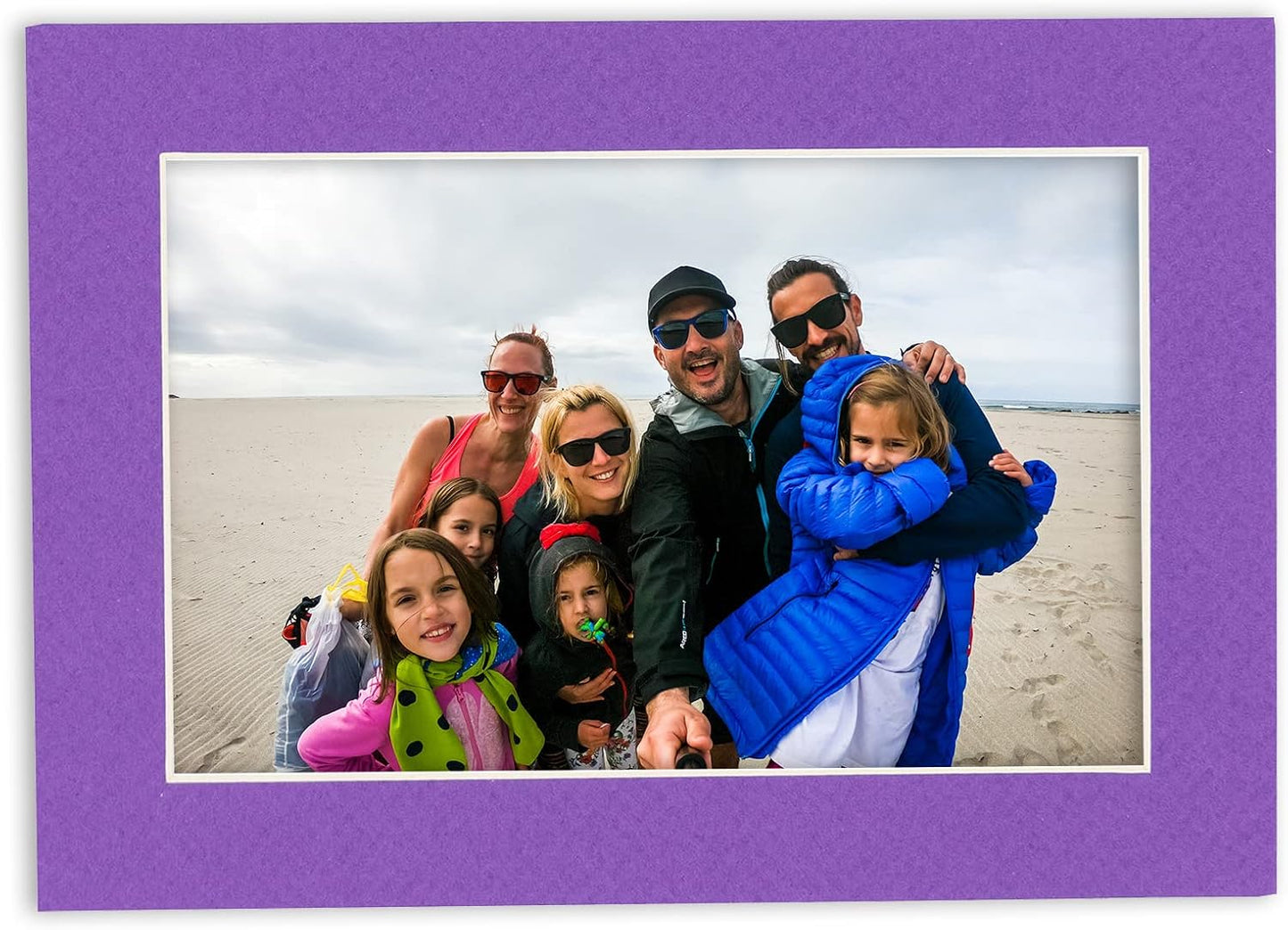 5x7 Mat for 8.5x11 Frame - Precut Mat Board Acid-Free Show Kit with Backing Board, and Clear Bags Purple 5x7 Photo Matte Made to Fit a 8.5x11 Picture Frame Matboard for Framing, Pack of 10 Mats
