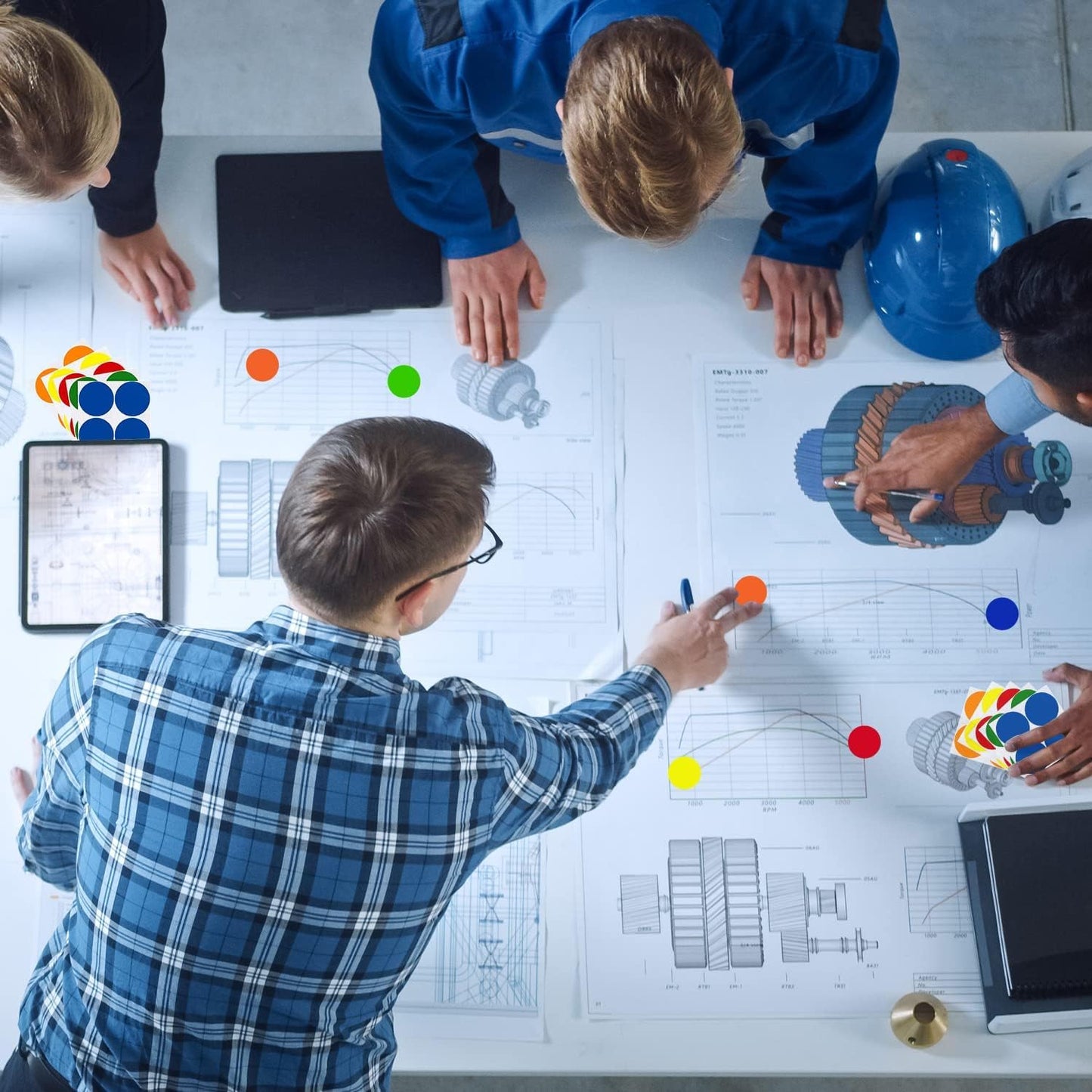 ChromaLabel 1 Inch Round Label Removable Color Code Dot Stickers, 1000 Labels per Dispenser Box, Purple