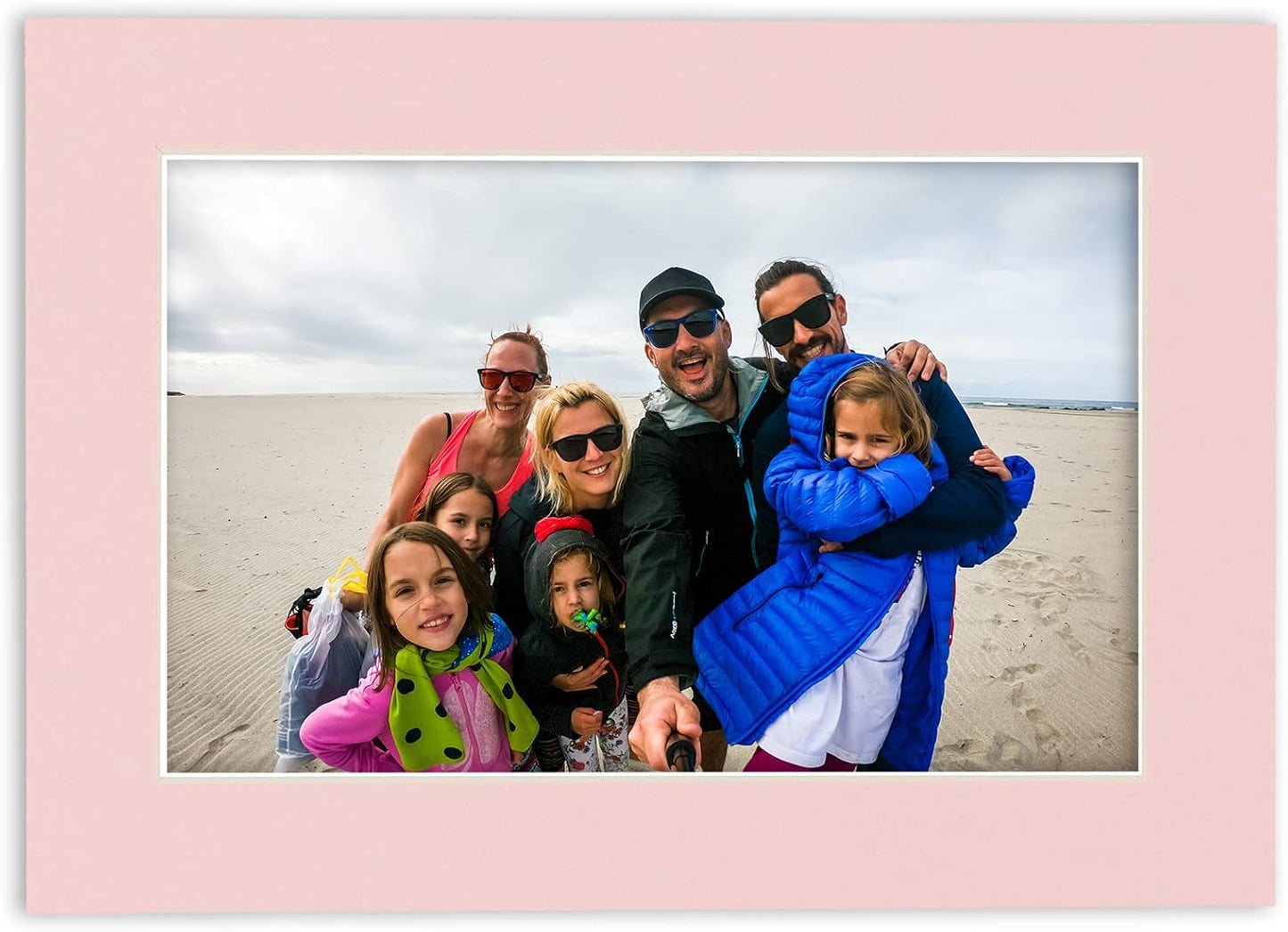 5x7 Mat for 8.5x11 Frame - Precut Mat Board Acid-Free Show Kit with Backing Board, and Clear Bags Soft Pink 5x7 Photo Matte Made to Fit a 8.5x11 Picture Frame Matboard for Framing, Pack of 100 Mats
