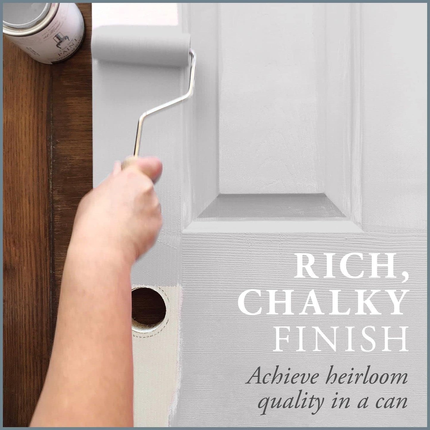 AMY HOWARD AT HOME Chalk-Based One Step Paint for Furniture, Cabinetry, Decor, Finish, and More | No Stripping, Sanding, or Priming | Ultra-Light Base | 32 Ounce | Serengeti Gray