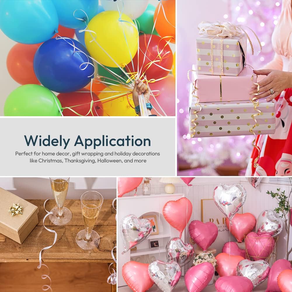 KMER LIFE Premium Blue Shiny Curling Shiny Ribbon, 1/5" Wide x 500 Yards Christmas Curling Ribbons for Gift Wrapping, Party Decoration, Balloon String, Ribbons for Florist Flower (1 Roll)