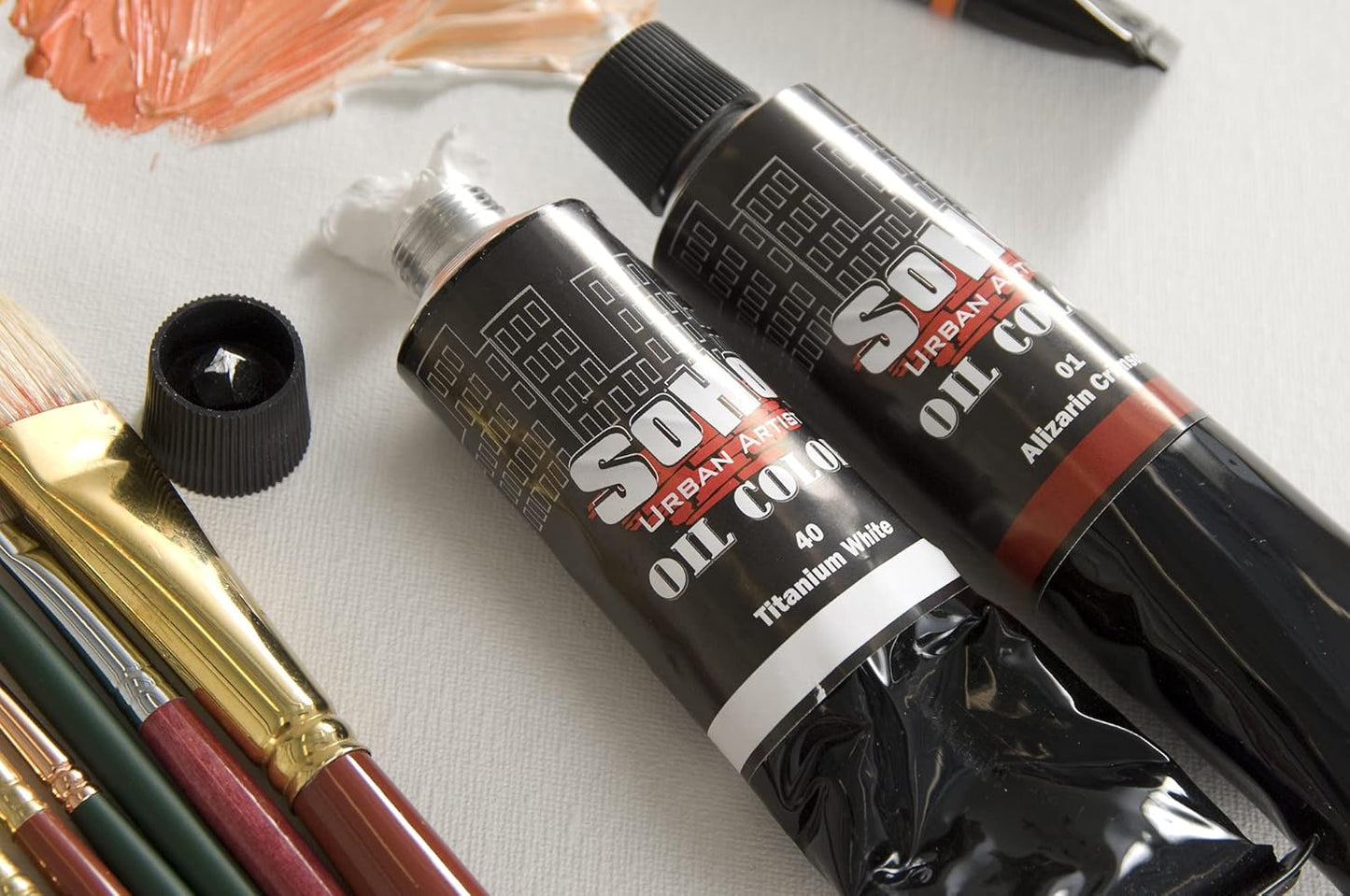 Soho Urban Artist Oil Paint - Phthalo Green, 50 ml Tube - Best Valued Oil Colors for Painting, Excellent Pigment Load