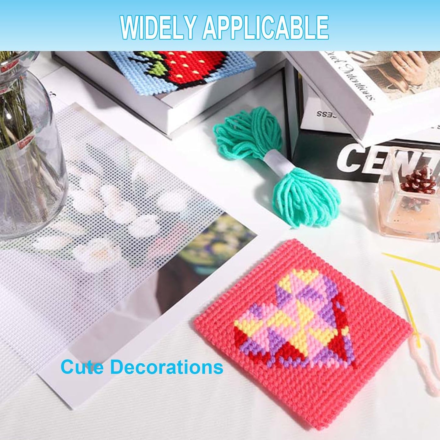 30 Pieces 7 Count Plastic Mesh Canvas Sheets10.2 x 13 Inch Plastic Canvas Sheets, Plastic Mesh, Eye Mesh for Embroidery Crafting, Acrylic Yarn Crafting, Knit and Crochet DIY Projects