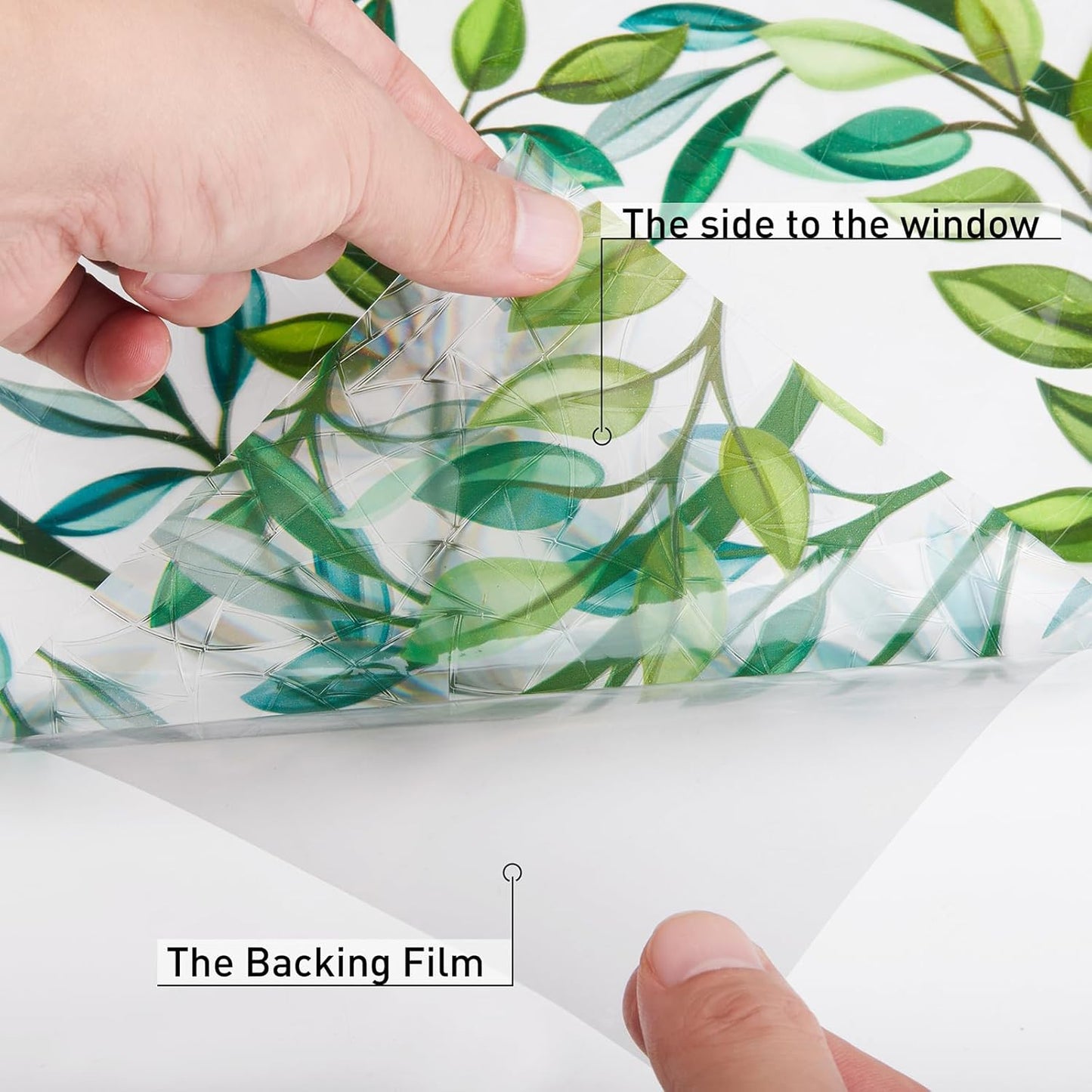 Donox Window Privacy Film, 3D Decorative Window Vinyl Decorative Stained Glass Window Film, Anti-UV Sun Blocker Heat Control for Home, 23.6 Inch x 13.1 Feet (with Installation Tool)