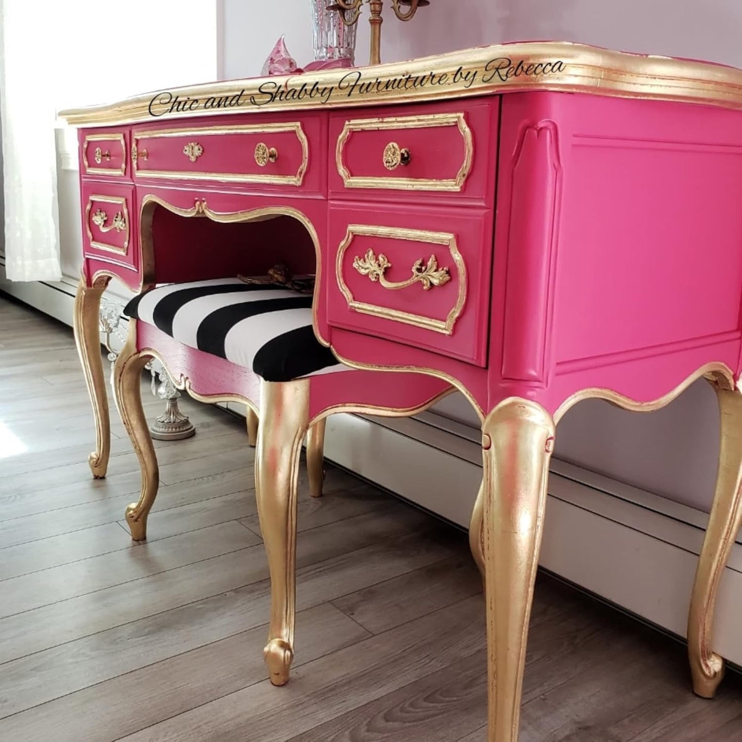 Dixie Belle Paint Company Chalk Finish Furniture Paint - Peony (32oz) - Matte Hot Pink Chic Chalk Mineral DIY Furniture Paint